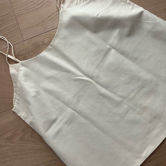 Vince leather and silk spaghetti straps top - Picture 14 of 15